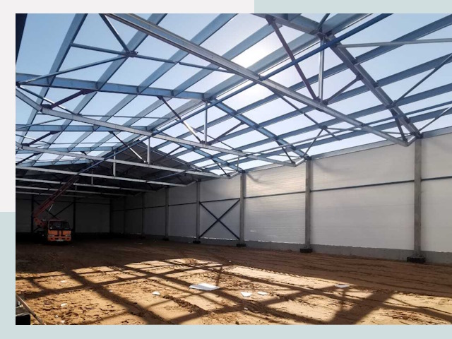 Строительство сенохранилищ в Анжеро-Судженске