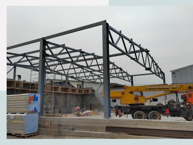 Строительство цехов в Анжеро-Судженске