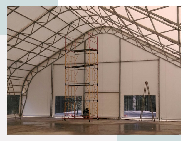 Шатровые ангары в Анжеро-Судженске