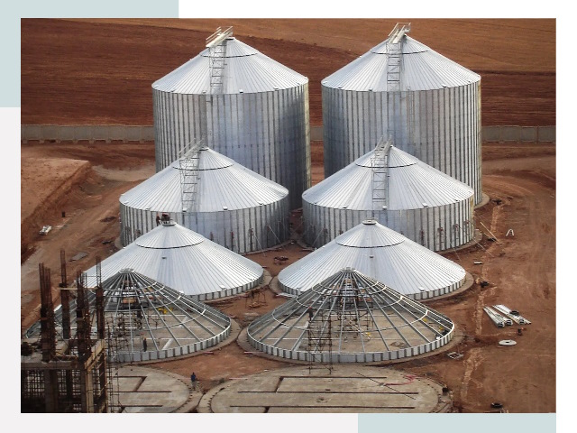 Строительство зерновых силосов в Анжеро-Судженске