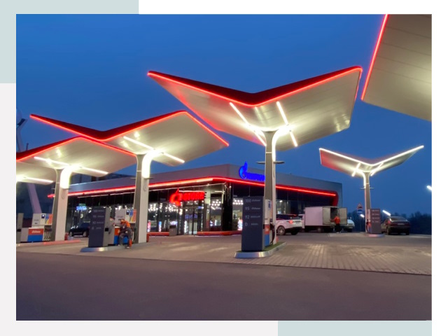 Навесы для АЗС в Анжеро-Судженске